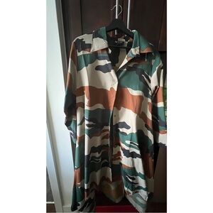 NWOT - Cotton Camo Hi/Lo Swing Dress
